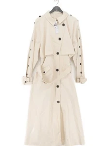 Karen Millen Damen Mantel UK 18 Weiß 100% Baumwolle Trenchcoat - Bild 1 von 7