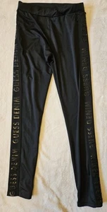 GUESS Girls Size 10 All Black Logo Tape Full Length Cora Leggings - Picture 1 of 10