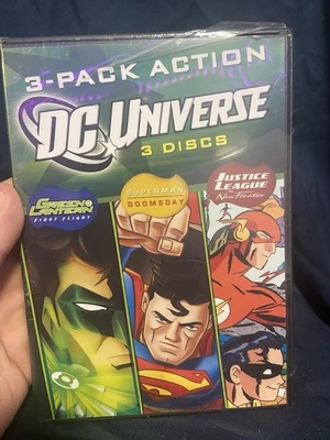 DC UNIVERSE: 3-Pack Action Green Lantern/Superman Doomsday/Justice League DVD - Image 1 of 2