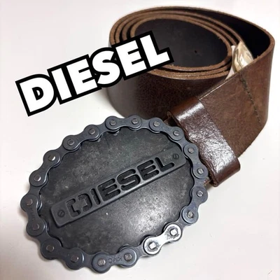 Diesel Hombres Popular Cinturón Marrón Talla 95cm De Colección Lujo Clásico Elegante Italiano Foto 1 de 4