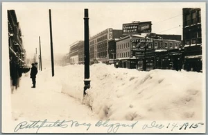 PITTSFIELD MA 1915 WINTER STREET SCENE ANTIQUE REAL PHOTO POSTCARD RPPC - Picture 1 of 2