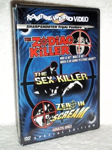 The Zodiac Killer/The Sex Killer/Zero In And Scream - Triple Feature (DVD, 2003) - Picture 1 of 1