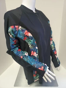 Top de natación floral Attraco manga larga protector contra erupciones. Talla XLarge - Imagen 1 de 14