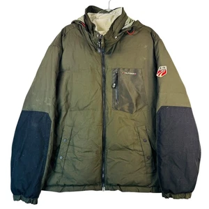 Vtg 2003 Tommy Hilfiger US Ski Team Reversible Down Jacket Olive Cream XL Coat - Picture 1 of 15