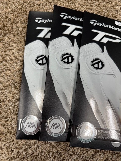 TAYLORMADE TP NEW TM21 TAYLORMADE (3 Pack) Men's TP - PICK YOUR SIZE- AAA LEATHER GOLF GLOVE
