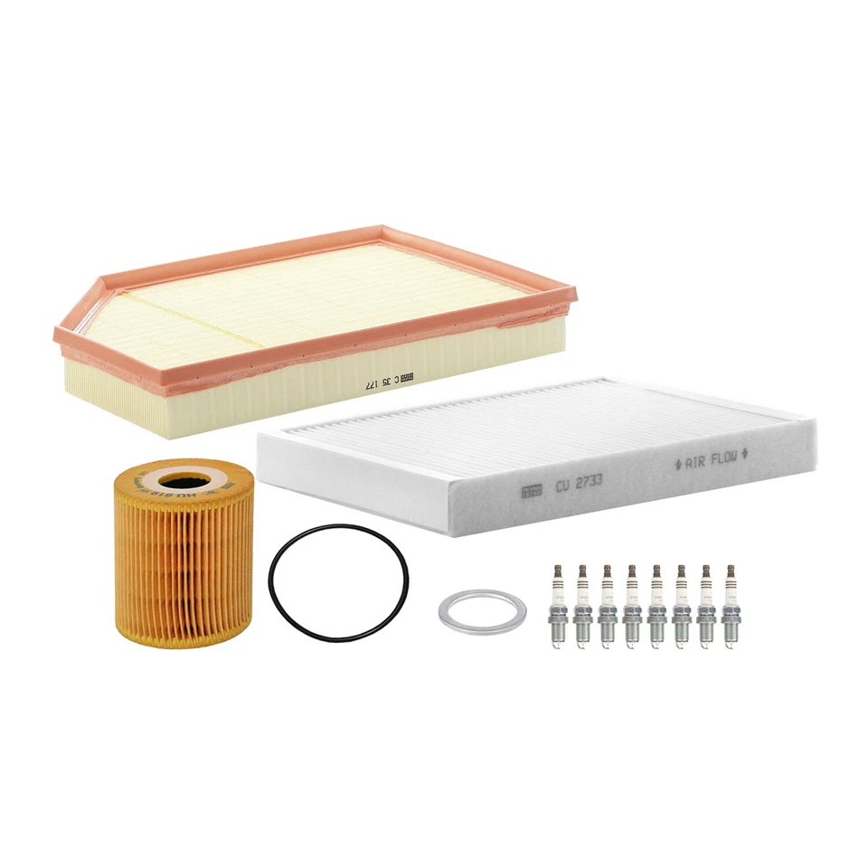 OEM Spark Plugs Drain Plug and Filters Kit For Volvo S80 V8 2007-2010 - Image 1 of 1