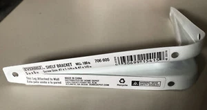 Everbilt 5 pollici x 6 pollici Staffa per mensola bianca - Foto 1 di 1
