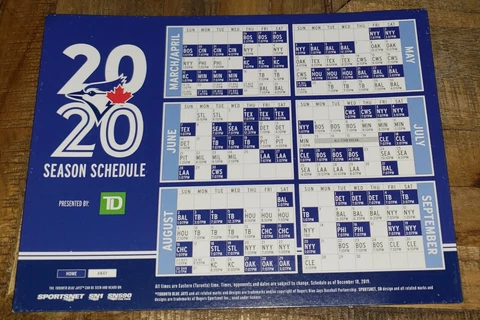 2020 Toronto Blue Jays Magnet Schedule Vladimir Guerrero Jr Cover