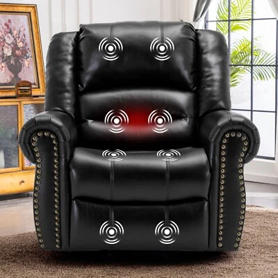 Silla reclinable basculante giratoria planeador manual mecedora silla reclinable con masaje térmico Foto 1 de 4