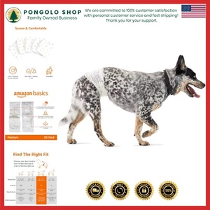 Eco-Friendly Medium Dog Wraps for Male Dogs - Leakproof & Absorbent (Pack of 30) - Picture 1 of 9