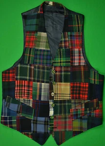 Chaleco The Andover Shop Parche Tartán c1991 Talla 38R - Imagen 1 de 3