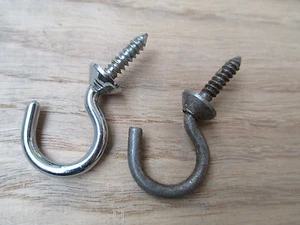 CAST IRON INDUSTRIAL VINTAGE OLD RETRO STYLE KITCHEN CUP MUG HANGING HOOK - Picture 1 of 2