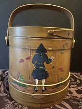 Antique Wood Primitive Pantry Box Shaker Painted Naval Tricorne Bentwood/Lapped