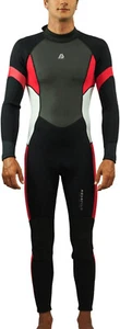 Aqua Polo Wetsuit Men Scuba Diving 3/2 Neoprene Red/Black Size XLT New - Picture 1 of 7
