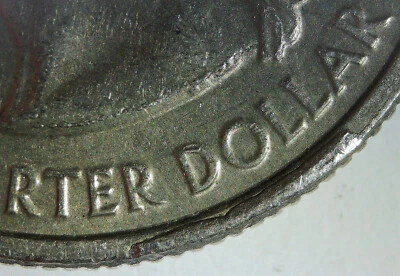 2007 P Utah state quarter error, rim cud die break similar to CU-25c-2007P-03 - Image 1 of 4
