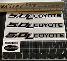 3 Gel-coated 5.0L COYOTE Emblems Badges Ford F-150 4.75in 