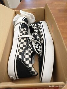 Vans Ward Checkered Black White Big Kids Youth Size 7 Shoes Sneakers Unisex 