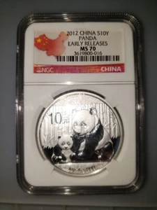 2012 NGC MS 70 1 oz. Silver Panda, Early Release - Picture 1 of 2