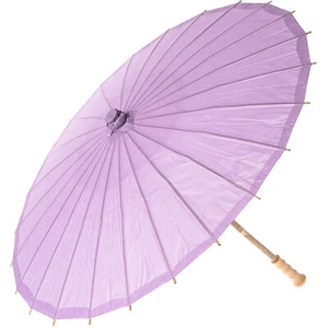 Chinesischer Sonnenschirm aus Papier und Bambus mit elegantem Griff - Lavendel - Bild 1 von 1
