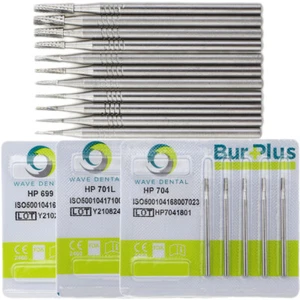 Fresas de mano rectas de carburo dental WAVE HP701L 702 703L 704 fresa quirúrgica de laboratorio - Imagen 1 de 83