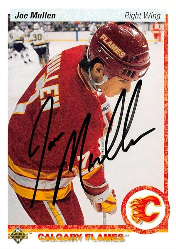 Joe Mullen autographed Hockey Card (Calgary Flames) 1991 Upper Deck #252 - Image 1 of 1