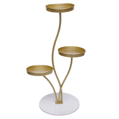Soporte para plantas de esquina de 3 niveles para sala de estar interior maceta estante de exhibición  Foto 1 de 4