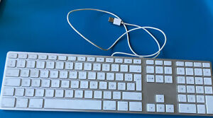 Clavier Original Apple A1243 EMC 2171 Imac Blanc filaire Usb Azerty Keyboard Mac