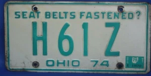 Ohio 1974 Nummernschild Auto Autoschild Man Cave rustikal Oldtimer grün weiß H61Z - Bild 1 von 1