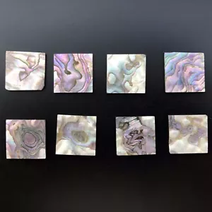 10x Abalone Shell Inlay Guitar Luthier Rectangle Square 1"x1"x5/64" (25x25x2mm) - Picture 1 of 9