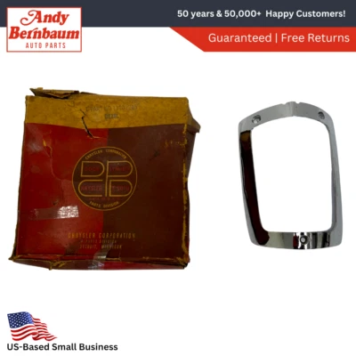 1950 Chrysler New Yorker Left Side Tail Light Lamp Chrome Bezel 1340245 NOS - Image 1 of 4