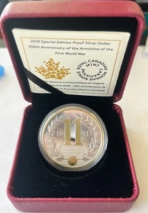 2018 Special Edition Proof Silver Dollar 100th Anni. of Armistice of WWI + COA - Picture 1 of 4