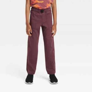 Cat & Jack Boys' Burgundy or Beige Pull-On Utility Pants - 4,5,6,7,8,10,12,14,16 - Picture 1 of 2