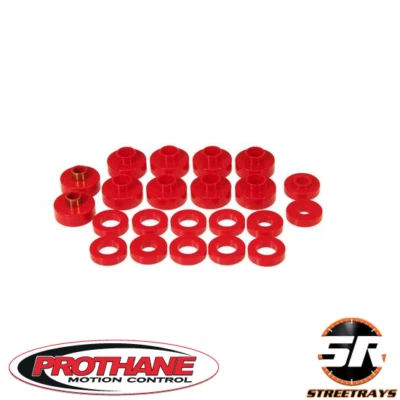 Bujes de montaje de carrocería y radiador rojo protano para Jeep CJ8 Scrambler 81-85 - 1-103 Foto 1 de 2