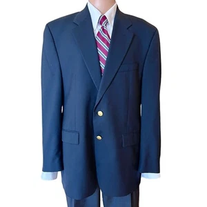 Chaps Ralph Lauren Blazer 46 klassisch dunkelblau 100% Wolle Goldknöpfe Jacke - Bild 1 von 9