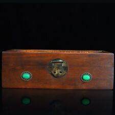 28 cm China natural Rosewood box Pine tree crane wood box jewelry box
