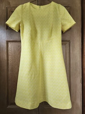 Винтажное желтое платье 60-х с узором  - Изображение 1 из 4