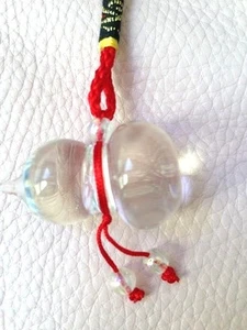 Handcraft Clear Crystal Wu Lou / Gourd Feng Shui Good Health Lucky Energy NC1 - Picture 1 of 8