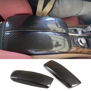 Reposabrazos de consola central ABS de fibra de carbono para BMW X5 E70 X6 E71 2008-2013 - Imagen 1 de 9
