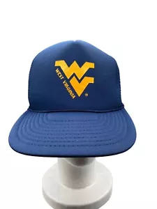 Vintage 80’s West Virginia WVU Speedway Brand Mountaineers Trucker Snapback Hat - Picture 1 of 7