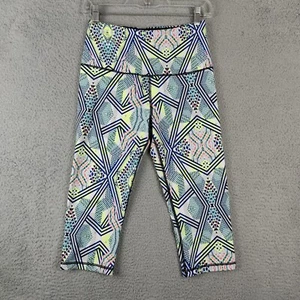 Victoria Secret Leggings Women’s Small Capris Neon Athleisure Workout Yoga Aztec - Picture 1 of 12