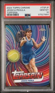 2024 Topps Chrome Tennis TOPPSPIN JESSICA PEGULA SSP #TSP-JP 1:720 Packs PSA 10 - Picture 1 of 3