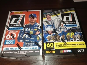 2017 & 2018 Panini Donruss Racing NASCAR Blaster Box lot 1 Hit per on Av - Picture 1 of 5