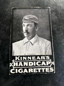 KINNEARS AUSTRALIAN CRICKET TEAM - HUGH TRUMBLE VICTORIA ISSUED 1897 RARE CARD - Picture 1 of 2