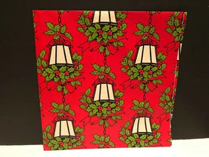 Vintage Christmas Wrapping Paper Gift Wrap "Lanterns Lamps & Holly Berry" - Picture 1 of 4