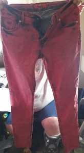 hollister skinny stretch jeans faded red 877k size 31 ak - Picture 1 of 6