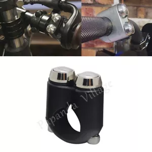 2-Button Horn Light Switch M-Switch For Harley Dyna Chopper Cafe Racer 7/8" Bars - Picture 1 of 7
