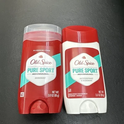 Old Spice 48 horas Desodorante Deportivo Puro Alta Resistencia Aluminio Libre 3 OZ Paquete de 2 Foto 1 de 4