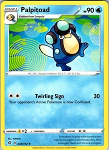 Palpitoad 045/192 Uncommon Regular SWSH02: Rebel Clash NM - Picture 1 of 2