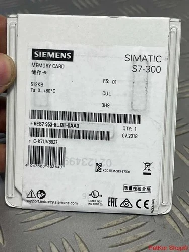 Siemens 6es7953-8lj31-0aa0 Simatic S7 Micro Memory Card 3v Nflash 512 KB