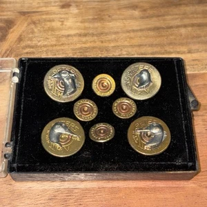 BOTONES BLAZER DE BURGILL PERSONALIZADOS CON CABEZAS DE PÁJARO, REMINGTON PETERS 20 GA. 410 - Imagen 1 de 9